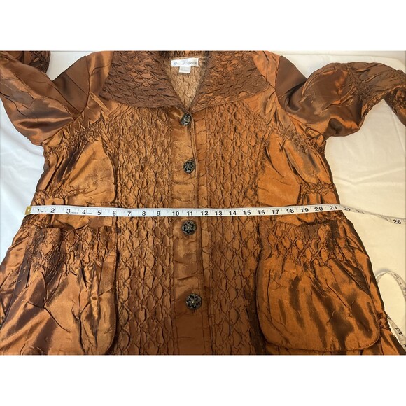 General Apparel Women’s Size Small Copper Evening Event Coat Jacket Pockets - Picture 7 of 8